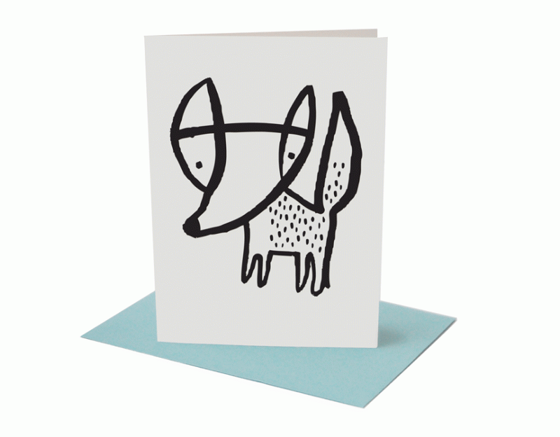 Wee Gallery Fox Greeting Card With Envelope