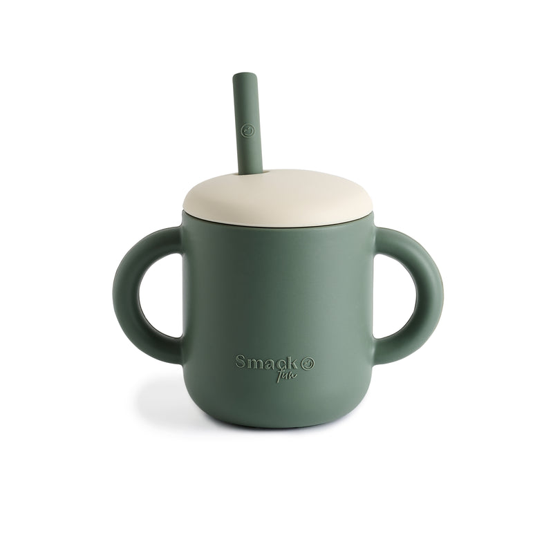 Smack Fun - Fun Cup & Straw - Evergreen/Ivory