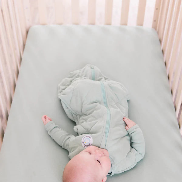 Dreamland Baby Crib Sheet-Sage Green