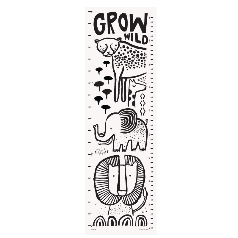 Wee Gallery Canvas Growth Chart - Safari