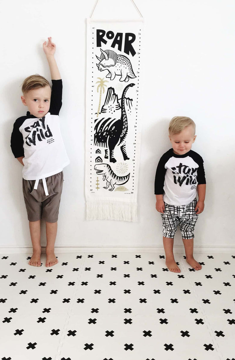 Wee Gallery Canvas Growth Chart - Dino