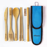 AllBambu Natural Bamboo Cutlery Set