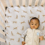 Dreamland Baby Crib Sheet-Chasing Cheetah