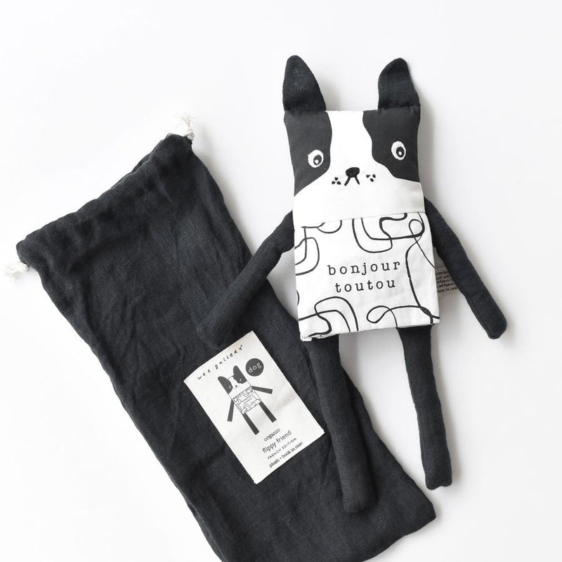 Wee Gallery Flippy Friend - Dog (French Edition) Organic Cotton