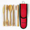 AllBambu Natural Bamboo Cutlery Set