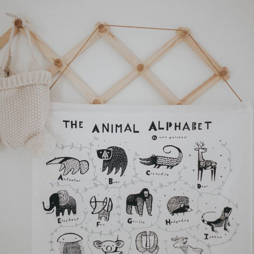 Wee Gallery Animal Alphabet Printed Tapestry