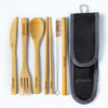 AllBambu Natural Bamboo Cutlery Set
