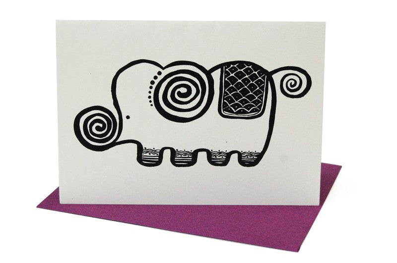 Wee Gallery Elephant Greeting Card with Envelope