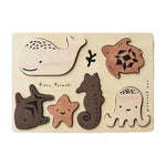 Wee Gallery Wooden Toy Puzzle - Ocean Animals