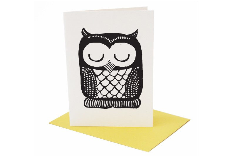 wee Gallery Owl Greeting Card with Envelope