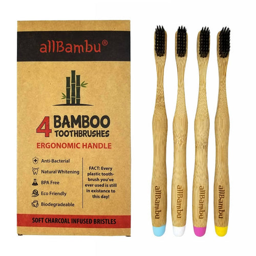 Set of 4 AllBambu Toothbrush