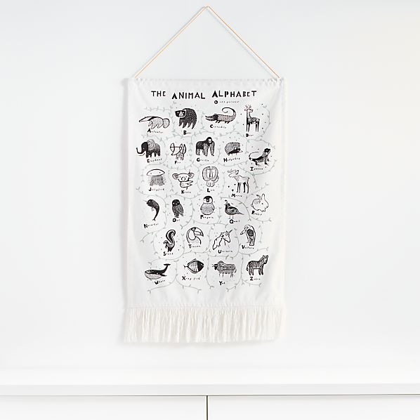 Wee Gallery Animal Alphabet Printed Tapestry