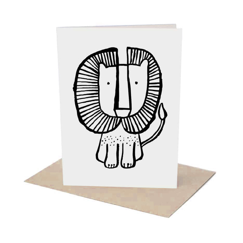 Wee Gallery Lion Greeting Card With Envelope